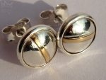 Silberohrstecker mit Goldband