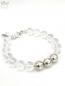Preview: Bergkristall Armband mit Silberkugeln