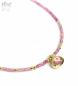 Preview: Zarte, rosafarbige Turmalinkette mit 18kt Gelbgold