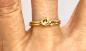 Preview: Schälchenringe - 2er-Set (18kt Gelbgold)