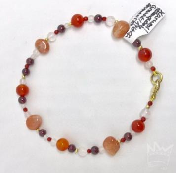 Preview: Rotes Edelsteinarmband