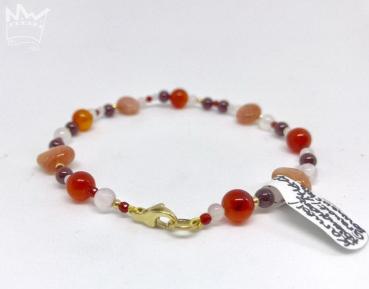 Preview: Rotes Edelsteinarmband