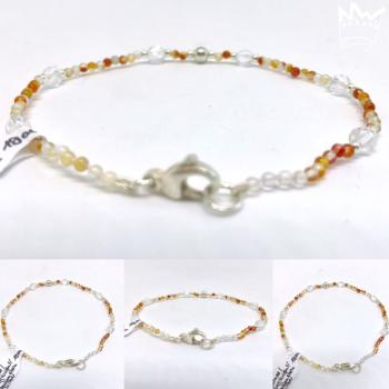 Karneol / Bergkristall Armband