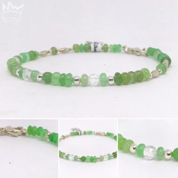 Chrysopras / Bergkristallarmband