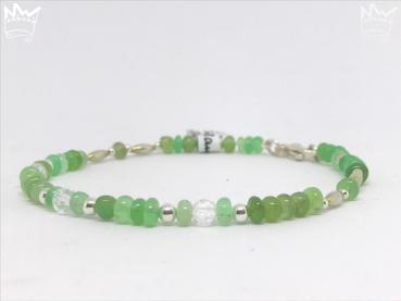 Preview: Chrysopras / Bergkristallarmband