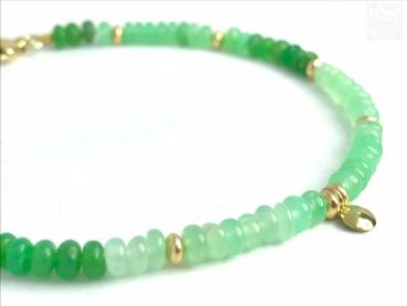 Chrysopras Armband mit Gold