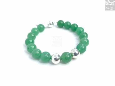 Preview: Aventurin Armband mit Silberkugeln