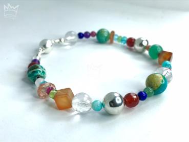 Kunterbuntes Edelsteinarmband