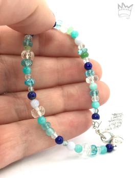 Preview: Edelsteinarmband in Blautönen