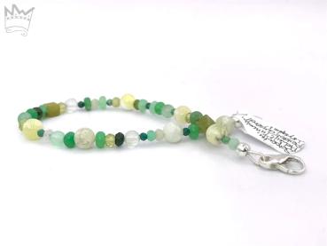 Preview: Edelsteinarmband in Grüntönen