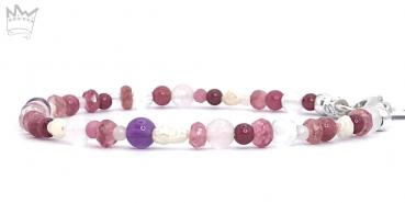 Preview: Edelsteinarmband in Rosa und Rosétönen