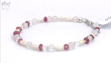 Edelsteinarmband in rosa Pastelltönen