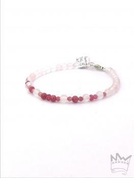 Preview: Rosenquarz- Turmalinarmband