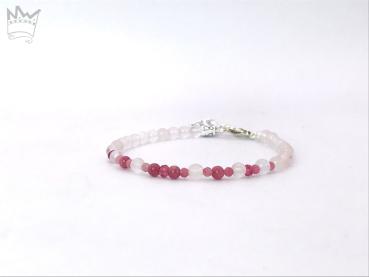 Preview: Rosenquarz- Turmalinarmband