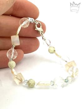 Preview: Edelsteinarmband in Pastelltönen