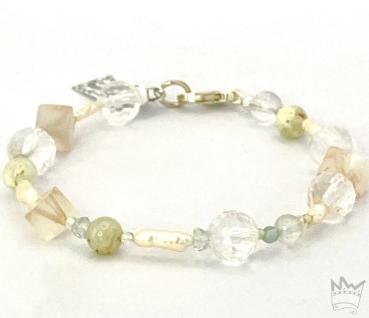 Preview: Edelsteinarmband in Pastelltönen