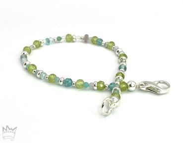 Armband in Grün-/Hellblautönen