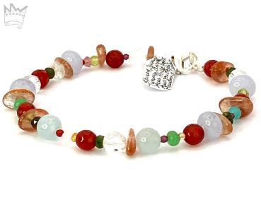 Buntes Edelsteinarmband