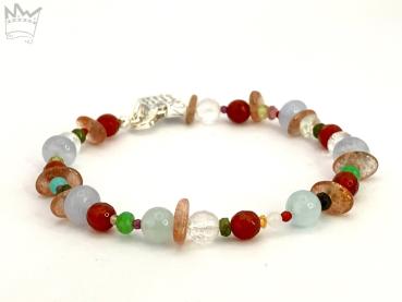 Preview: Buntes Edelsteinarmband