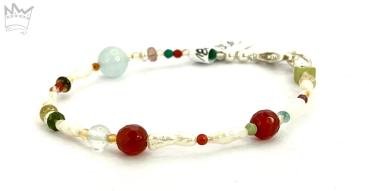 Armband Perle mit Edelsteinen