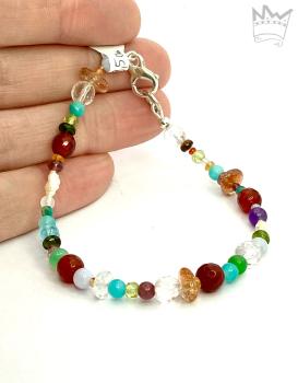 Preview: Edelsteinarmband, bunt