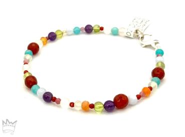 Preview: Kunterbuntes Edelsteinarmband