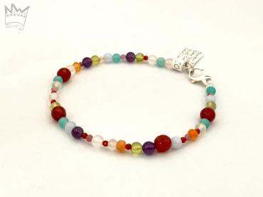 Preview: Kunterbuntes Edelsteinarmband