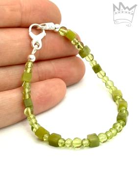 Preview: Peridot Serpentin - Armkette