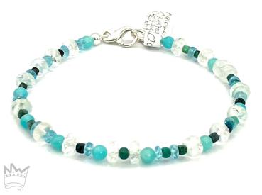 Edelsteinarmband in Blautönen