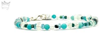 Preview: Edelsteinarmband in Blautönen