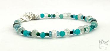 Preview: Edelsteinarmband in Blautönen