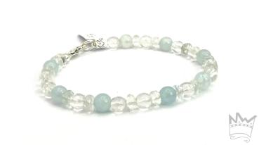 Preview: Aquamarin- Bergkristall Armband