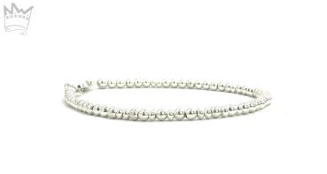 Preview: Armband aus Silberperlen und - linsen