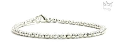 Armband aus Silberperlen und - linsen