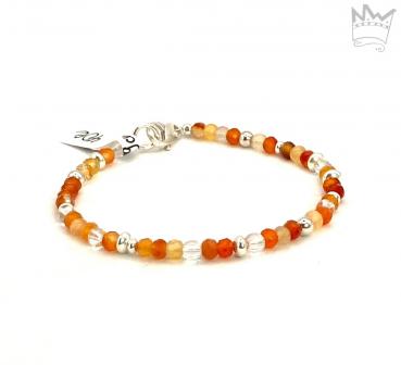 Karneol Bergkristall Armband