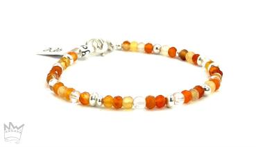 Preview: Karneol Bergkristall Armband