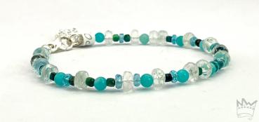 Preview: Edelsteinarmband in Blautönen A1085