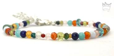 Preview: Buntes Edelstein Armband A1088