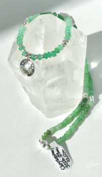 Preview: Chrysopras Kette mit Silberanhänger