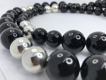 Onyx-Silber-Kette