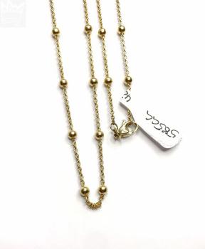 Goldene Ankerkette mit Kugeln