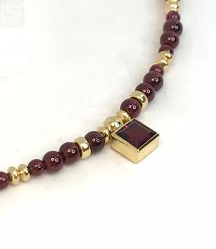 Rhodolith/Granat Collier