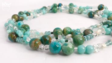 Preview: Edelsteinkette in Meeresfarben