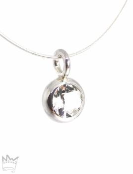 Bergkristallanhänger an Silberreif