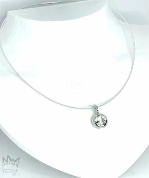 Bergkristallanhänger an Silberreif