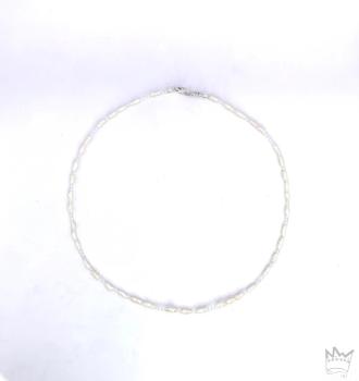 Zarte Perlenkette mit Bergkristall
