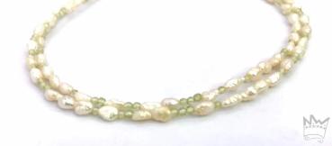 Perlenkette mit Peridot