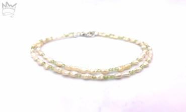 Perlenkette mit Peridot