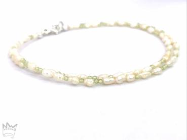 Perlenkette mit Peridot