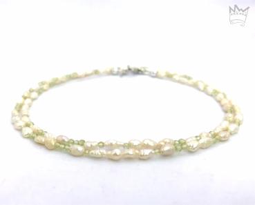 Perlenkette mit Peridot